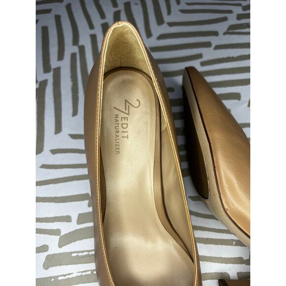 Naturalizer 27 Edit Women's Licia Slip On Heels Taupe - Picture 2 of 6